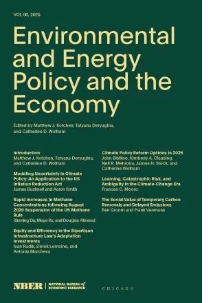 Environmental and Energy Policy and the Economy, volume 6 | NBER